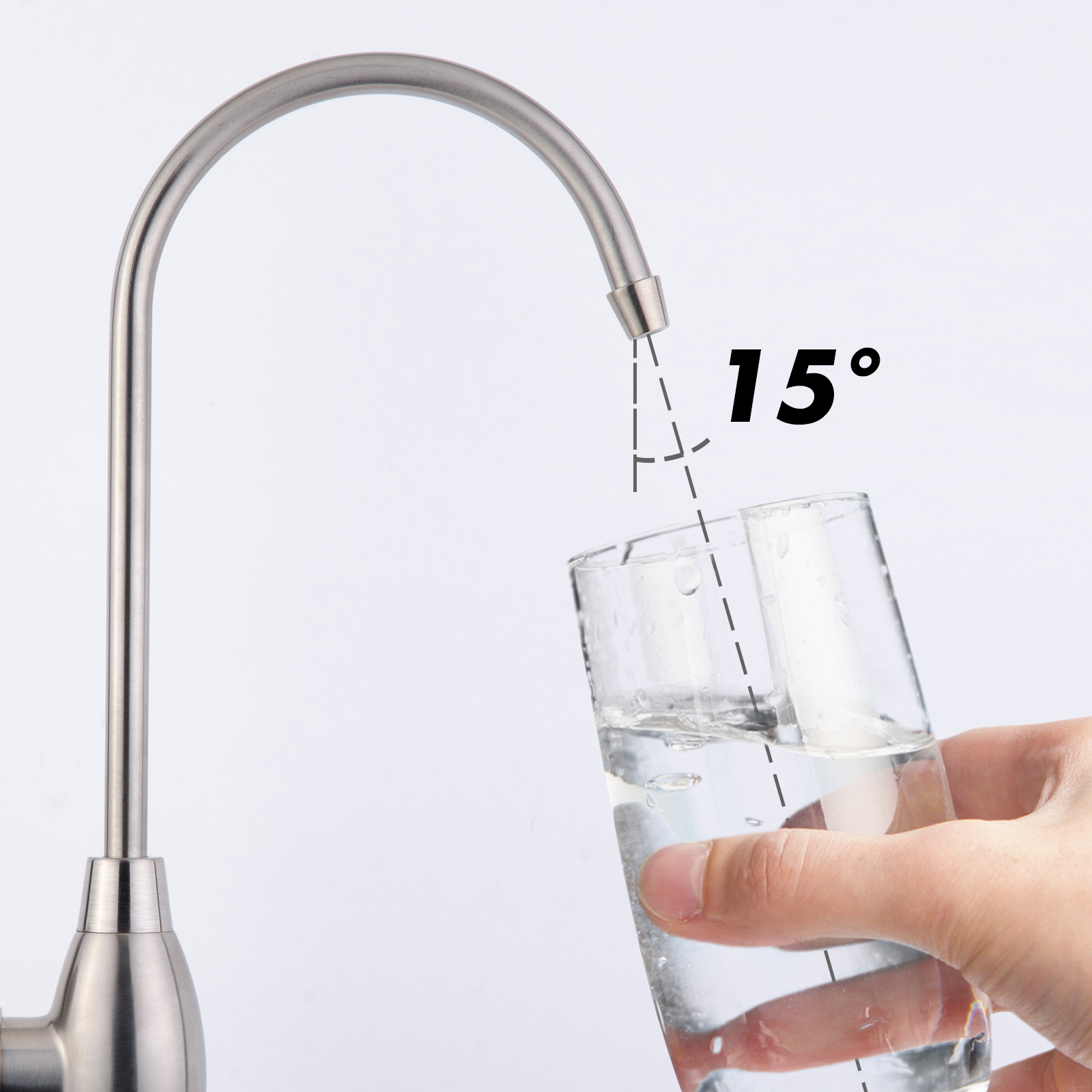 15 degrees arc RO faucet