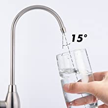 15 degrees arc faucet